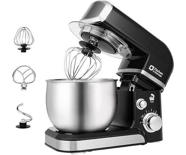 Kitchen in the box Stand Mixer 3.2Qt, Small Electric Food Mixer, 6 Speeds