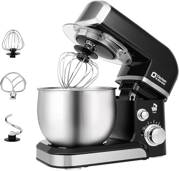 Kitchen in the box Stand Mixer 3.2Qt, Small Electric Food Mixer, 6 Speeds