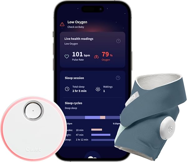 Owlet Dream Sock Smart Baby Monitor, Better Sleep for Baby and You