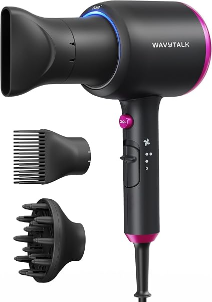 Wavytalk Blown Away Ionic Hair Dryer with Diffuser for...
