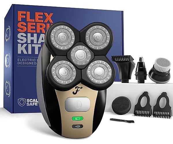 Freebird FlexSeries Electric Head and Body Hair Shaver, Cordless Rechargeable