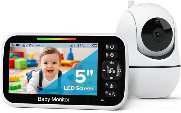 GoodBaby 5 Inch Baby Monitor with Camera and Audio, No WiFi