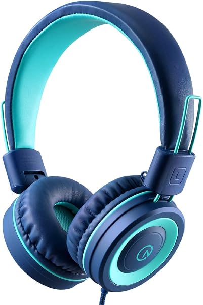 noot products K11 Kids Headphones Wired 3.5mm Jack Navy/Teal