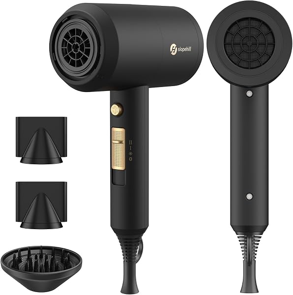 slopehill Professional Ionic Hair Dryer, 1800W Fast Drying Low Noise Blow Dryer