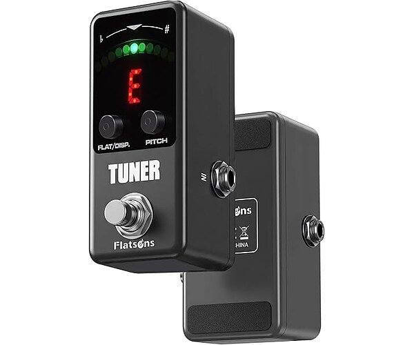 flatsons Guitar Tuner Pedal - Fast Accurate Chromatic Tuner