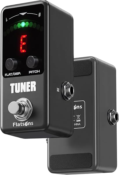 flatsons Guitar Tuner Pedal - Fast Accurate Chromatic Tuner