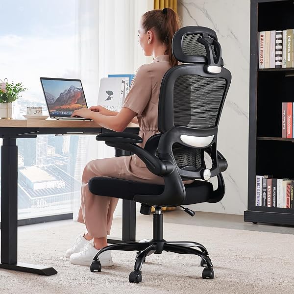 TRALT Ergonomic Office Chair with Lumbar Support, Black
