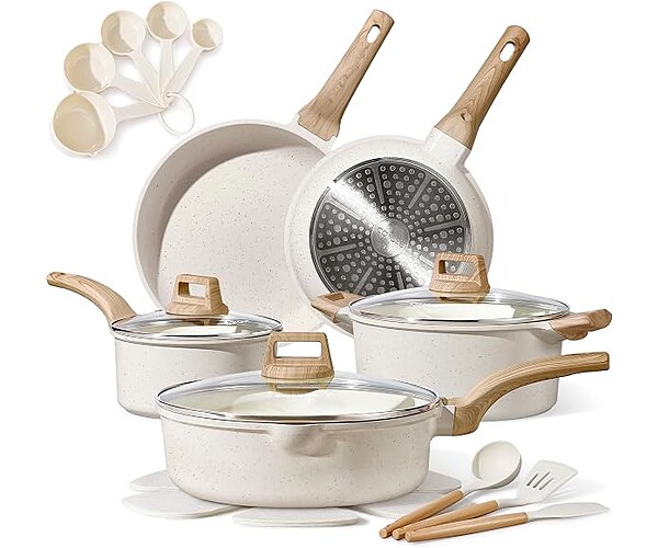 CAROTE 20pcs Nonstick Cookware Set