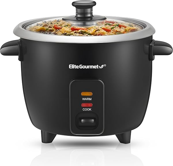 Elite Gourmet ERC003BX Rice Cooker with Keep Warm