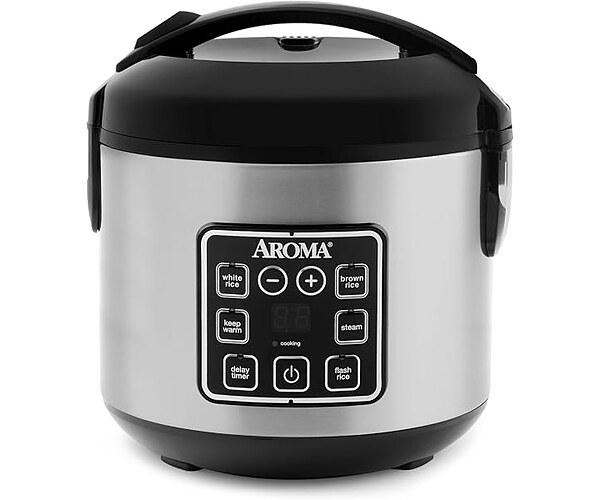 AROMA Digital Rice Cooker and Steamer, 4-Cup Uncooked / 8-Cup Cooked