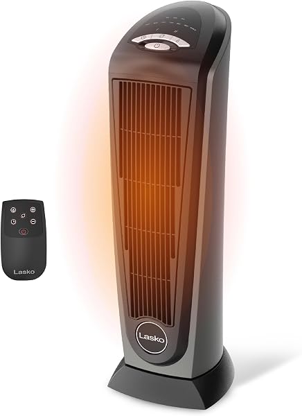 Lasko 23" Ceramic Tower Space Heater with Remote Control...