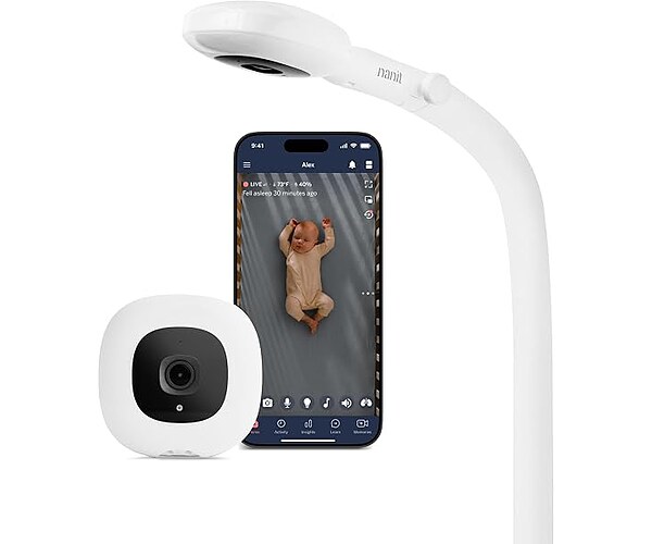 Nanit Smart Baby Video Monitor, Camera and Floor Stand, 1080p Wi-Fi Camera