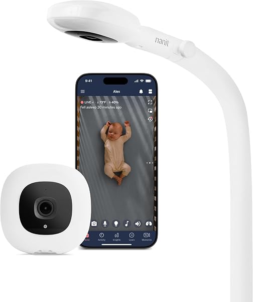 Nanit Smart Baby Video Monitor, Camera and Floor Stand, 1080p Wi-Fi Camera