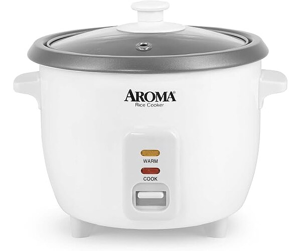 AROMA Rice Cooker, 3-Cup Uncooked / 6-Cup Cooked, Small Rice Cooker